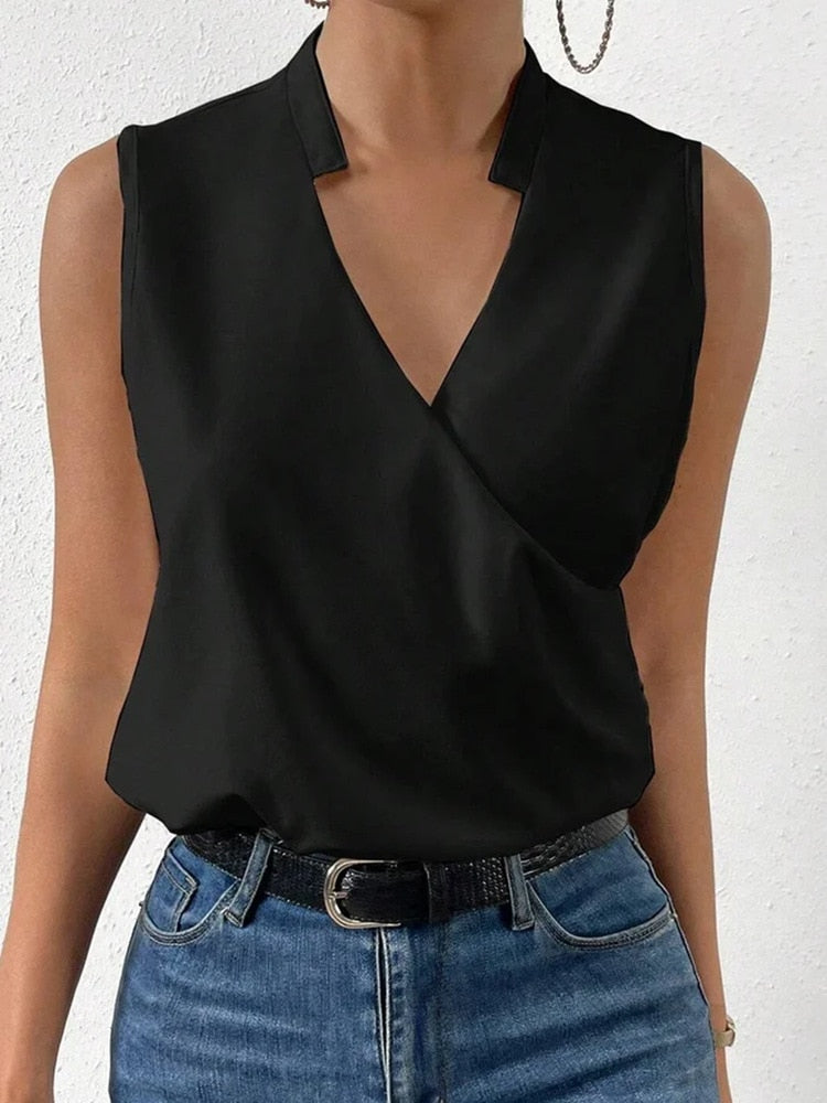Emma | Top Casual V-Neck Elegante