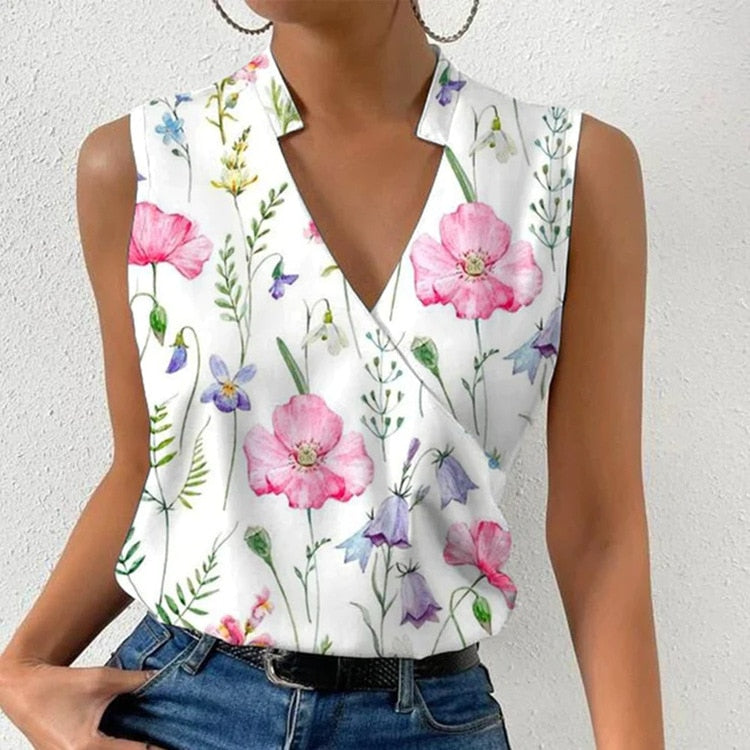 Emma | Top Casual V-Neck Elegante