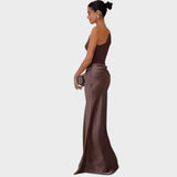 Asmine Elegante Vestido de Un Solo Hombro