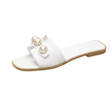 Zapatillas Planas de Perlas