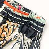 Arce Pantalones Rectos de Cintura Alta con Estampado Floral