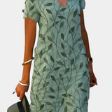 Elowen Vestido de Cambio con Estampado Casual y Escote en V