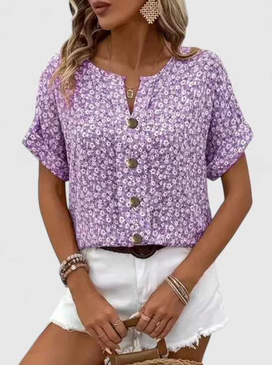Sabine - Elegante Top Estival con Flores