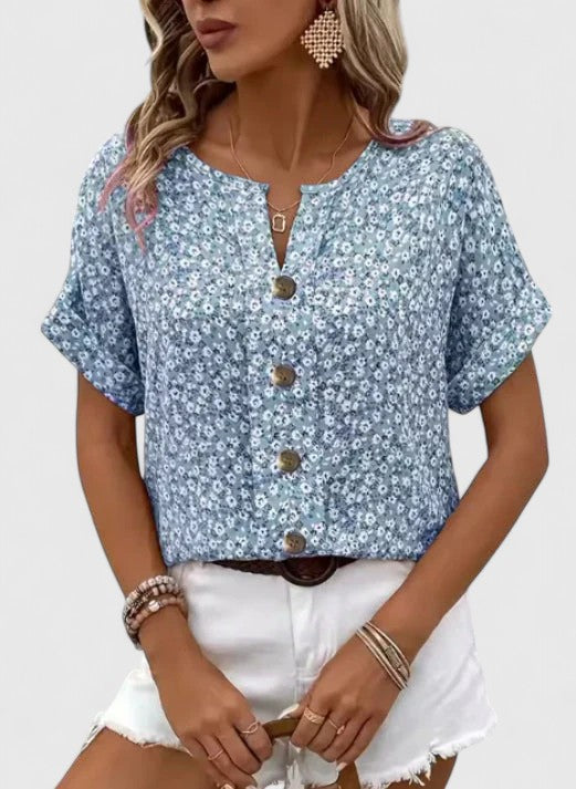 Sabine - Elegante Top Estival con Flores