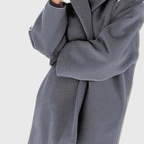 Abrigo Oversized de Mezcla de Lana Harper con Solapa Ancha