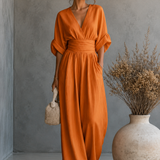 Ariel - Mono elegante de escote en V y pierna ancha