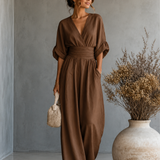 Ariel - Mono elegante de escote en V y pierna ancha