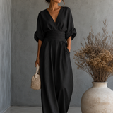 Ariel - Mono elegante de escote en V y pierna ancha