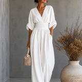 Ariel - Mono elegante de escote en V y pierna ancha