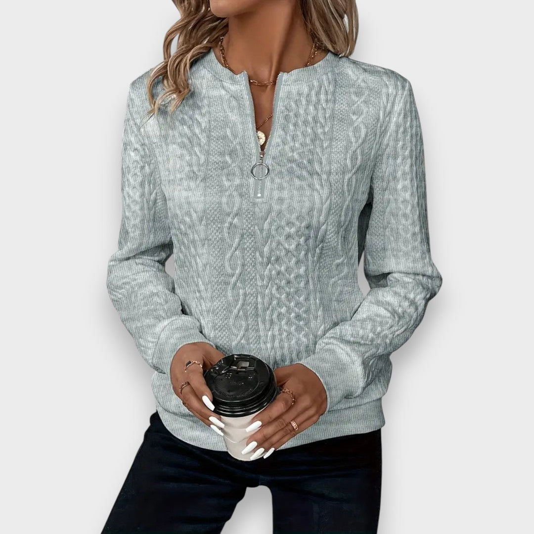 Eugénia - Elegante chaqueta de mujer con cremallera